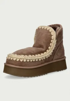 Mou  Mini Eskimo Platform Boot cizme de zapada pentru femei din piele intoarsa imagine