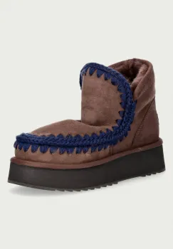 Mou  Mini Eskimo Platform Boot cizme de zapada pentru femei din piele intoarsa imagine