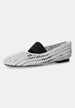 MSGM balerini de piele culoarea alb, 3841MDS215 imagine