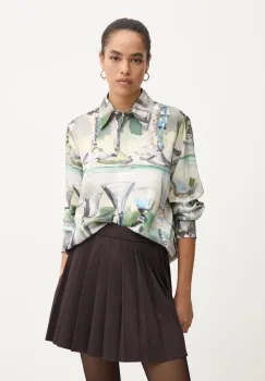 MSGM camasa x Jan De Vliegher femei, cu guler clasic, relaxed, 3742MDE16.247859 imagine