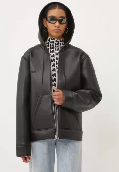 MSGM geaca barbati, culoarea negru, de tranzitie, 3740MH18X.247603 imagine