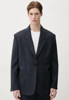 MSGM geaca de lana barbati, culoarea albastru marin, 3840MG03.257127 imagine