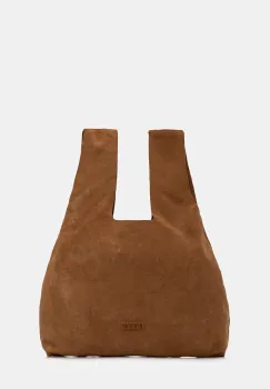 MSGM geanta de mana din piele intoarsa culoarea maro, 3941MDZ65.966 imagine