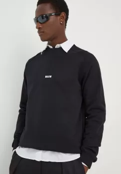MSGM hanorac de bumbac barbati, culoarea negru, neted imagine