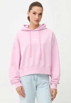 MSGM hanorac de bumbac culoarea roz, cu gluga, uni, 3941MDM509.257799 imagine