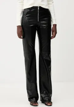 MSGM pantaloni culoarea negru, drept, high waist, 3941MDP11.257616 imagine