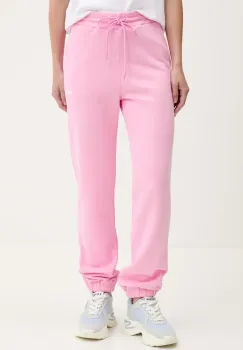 MSGM pantaloni de trening din bumbac culoarea negru, neted imagine