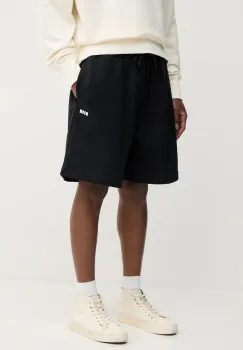 MSGM pantaloni scurti din bumbac culoarea negru, 3840MB76.257000 imagine