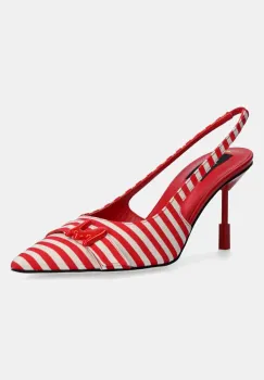 MSGM pantofi cu toc culoarea rosu, 3841MDS834 imagine