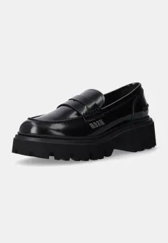 MSGM pantofi de piele femei, culoarea negru, cu platforma, 3741MDS153 513 imagine