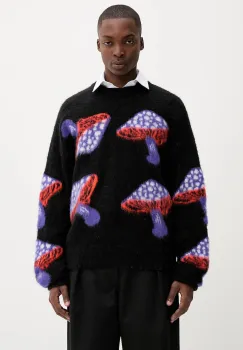 MSGM pulover cu un strop de mohair culoarea negru, calduros, 3940MM200.257599 imagine