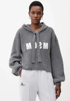 MSGM pulover de lana culoarea gri, calduros, 3941MDM219.257785 imagine