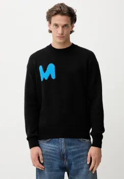 MSGM pulover de lana culoarea negru, 3940MM204.257596 imagine