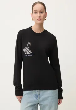 MSGM pulover de lana femei, culoarea negru, light, 3742MDM200.247786 imagine