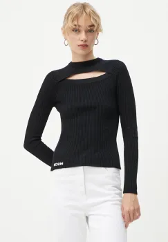 MSGM pulover femei, culoarea negru, light, 3741MDM227.247783 imagine