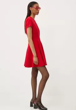 MSGM rochie culoarea rosu, mini, evazati, 3741MDA04.247621 imagine