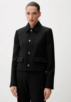 MSGM sacou culoarea negru, un singur rand de nasturi, uni, 3941MDG16.257608 imagine