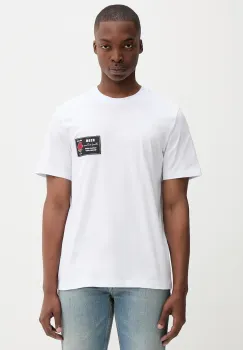 MSGM tricou din bumbac culoarea alb, uni, 3940MM118.257798 imagine