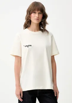 MSGM tricou din bumbac culoarea bej, 2000MDM540.200002 imagine