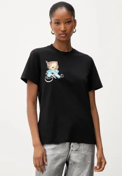 MSGM tricou din bumbac culoarea negru, 3941MDM110SE.257590 imagine