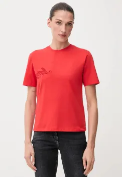 MSGM tricou din bumbac culoarea rosu, 3941MDM81.257798 imagine