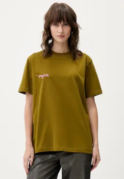 MSGM tricou din bumbac culoarea verde, 3941MDM540.257798 imagine