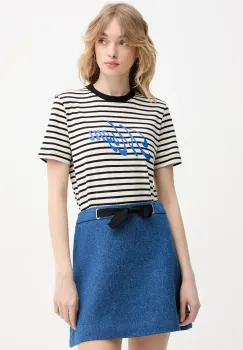 MSGM tricou din bumbac femei, culoarea negru, 3842MDM111.257322 imagine