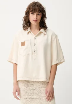 MUNTHE bluza subtire de blugi PHOR culoarea bej, uni, 252102025206 imagine