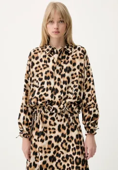 MUNTHE camasa ULVI culoarea maro, cu guler clasic, relaxed, 255100725519 imagine