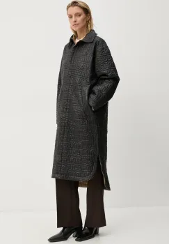 MUNTHE geaca TILDOS femei, culoarea negru, de tranzitie, oversize, 243153624343 imagine