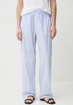 MUNTHE pantaloni de bumbac FIDDA femei, lat, high waist, 251142725126 imagine