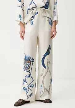 MUNTHE pantaloni pentru femei, din matase FABERT imagine