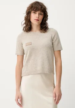 MUNTHE pulover de lana PANTAS culoarea bej, 252160425270 imagine