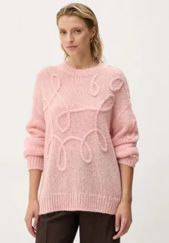 MUNTHE pulover de lana TAHLIS femei, culoarea roz, light, 243160124370 imagine