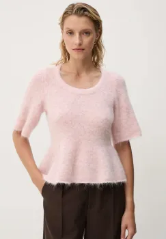 MUNTHE pulover de lana TAISA femei, culoarea roz, light, 243160624373 imagine