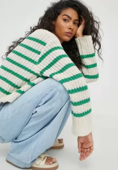 MUNTHE pulover femei, culoarea bej, calduros imagine