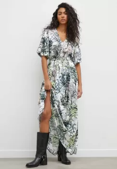 MUNTHE rochie din amestec de matase maxi, evazati imagine