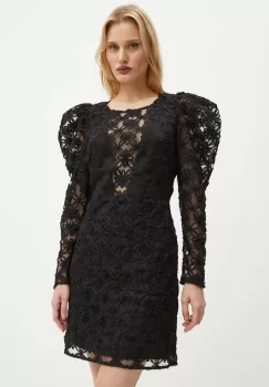 MUNTHE rochie TENNY culoarea negru, mini, evazati, 243133924330 imagine