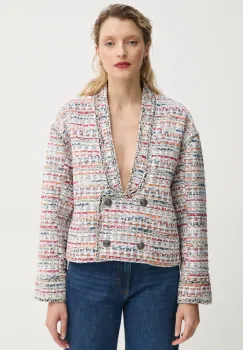 MUNTHE sacou FLINT culoarea alb, cu doua randuri de nasturi, modelator, 251152825102 imagine