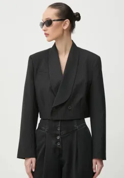 MUNTHE sacou SILVIE culoarea negru, cu doua randuri de nasturi, modelator, 244150124412 imagine