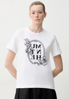 MUNTHE tricou din bumbac FYNELLA femei, culoarea alb, 251110925160 imagine