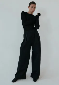 Muuv. Muuv pantaloni straight pentru femei din bumbac imagine