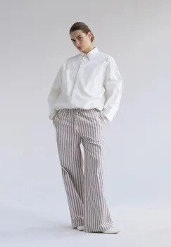 Muuv.  Muuv pantaloni wide leg pentru femei din bumbac imagine