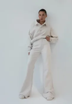 Muuv. pantaloni evazati flare pentru femei, din bumbac LE PUMP imagine