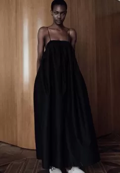 MUUV. rochie culoarea negru, midi, evazati imagine