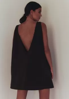 MUUV. rochie din bumbac sukienka #SKATEGIRL culoarea maro, mini, oversize imagine