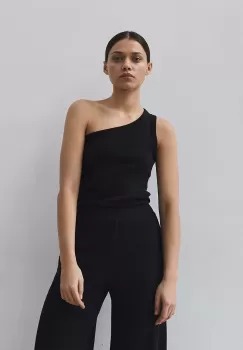 MUUV. tricou din amestec de lana SUIS culoarea negru, cold shoulder imagine