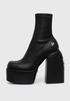 Naked Wolfe botine Sugar femei, culoarea negru, cu toc drept imagine