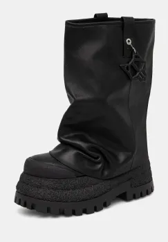 Naked Wolfe ghete de piele Disturb femei, culoarea negru, cu platforma, Disturb Leather Black imagine