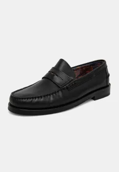 Naked Wolfe mocasini de piele Riviera barbati, culoarea negru, Riviera Black Leather imagine